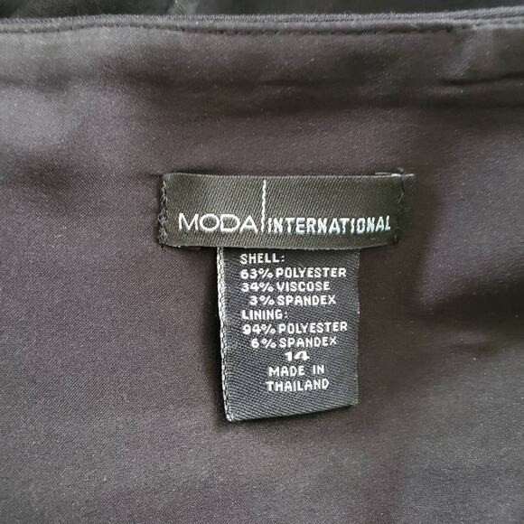 Moda International Black Strapless Sheath Dress 14 - Picture 5 of 6